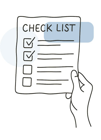 برگه چک لیست بلک فرایدی در دست